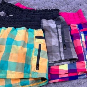 ISO lululemon tracker style shorts plaid checker checkered striped size 10 or 12